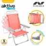 Aktive Låg Strandstol I Aluminium unisex, Coral, One Size