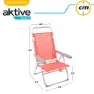 Aktive Låg Strandstol I Aluminium unisex, Coral, One Size