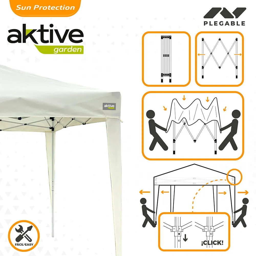 Aktive Max Air Hopfällbart Partytält Med Skorstensventilation unisex, Beige, One Size Aktive Max Air Hopfällbart Partytält Med Skorstensventilation unisex, Beige, One Size