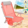 Aktive Multifunktionell Hopfällbar Strandstol Med Kudde unisex, Coral, One Size