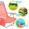 Aktive Multifunktionell Hopfällbar Strandstol Med Kudde unisex, Coral, One Size