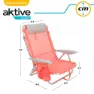 Aktive Multifunktionell Hopfällbar Strandstol Med Kudde unisex, Coral, One Size