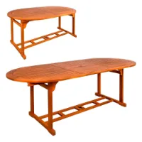 Aktive Ovalt Utskjutbart Matbord I Akaciaträ 150- 200x90x74 Cm unisex Aktive Ovalt Utskjutbart Matbord I Akaciaträ 150- 200x90x74 Cm unisex