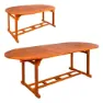 Aktive Ovalt Utskjutbart Matbord I Akaciaträ 150- 200x90x74 Cm unisex, Wooden, One Size