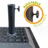 Aktive Parasolfot I Polyresin För Fyrkantig Parasoll unisex, Black, One Size