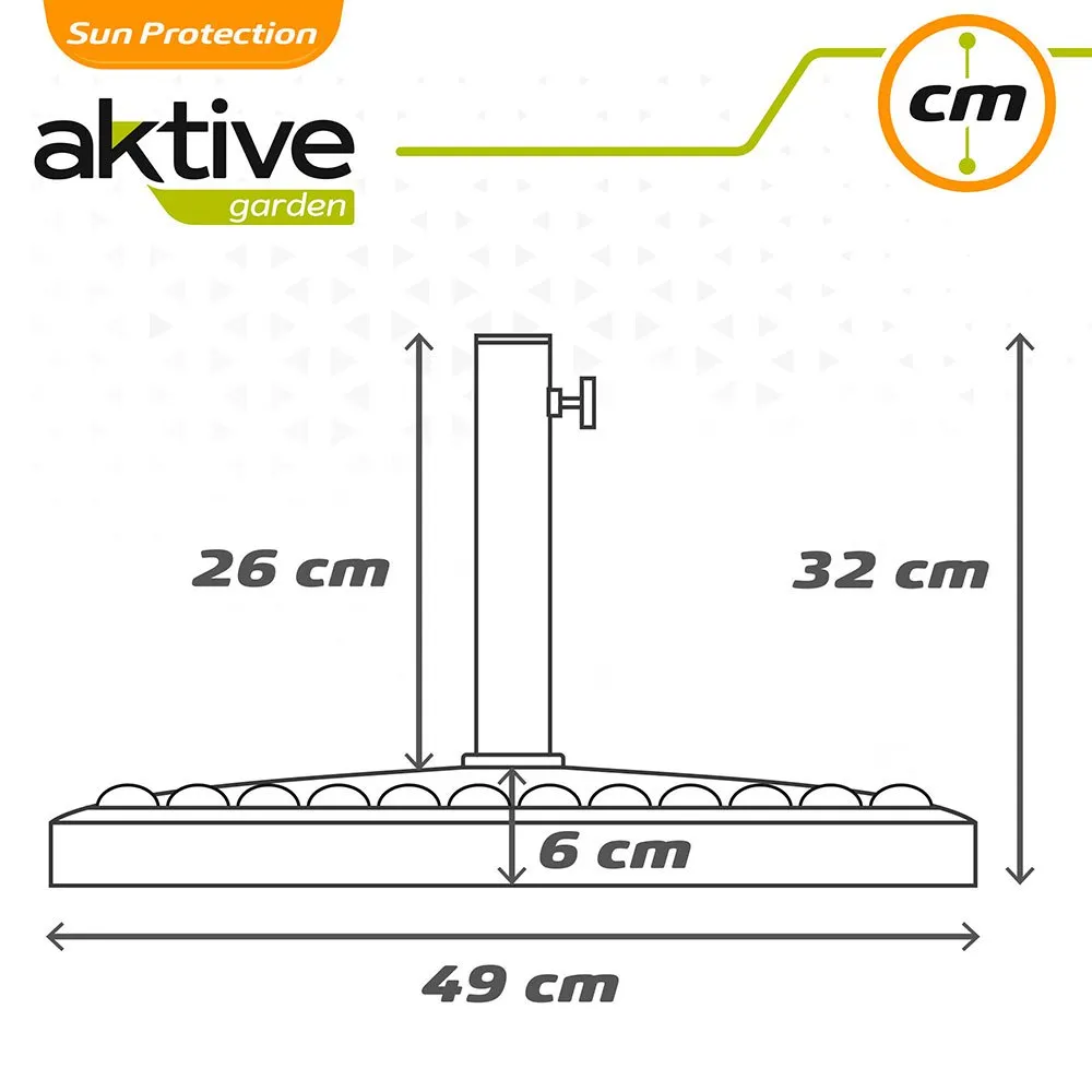 Aktive Parasoll Med Rund Bas I Polyresin 38-48 Mm unisex, Black, 49 x 33cm Aktive Parasoll Med Rund Bas I Polyresin 38-48 Mm unisex, Black, 49 x 33cm