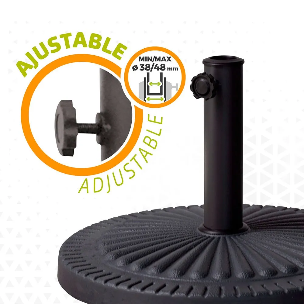 Aktive Parasoll Med Rund Bas I Polyresin 38-48 Mm unisex, Black, 49 x 33cm Aktive Parasoll Med Rund Bas I Polyresin 38-48 Mm unisex, Black, 49 x 33cm