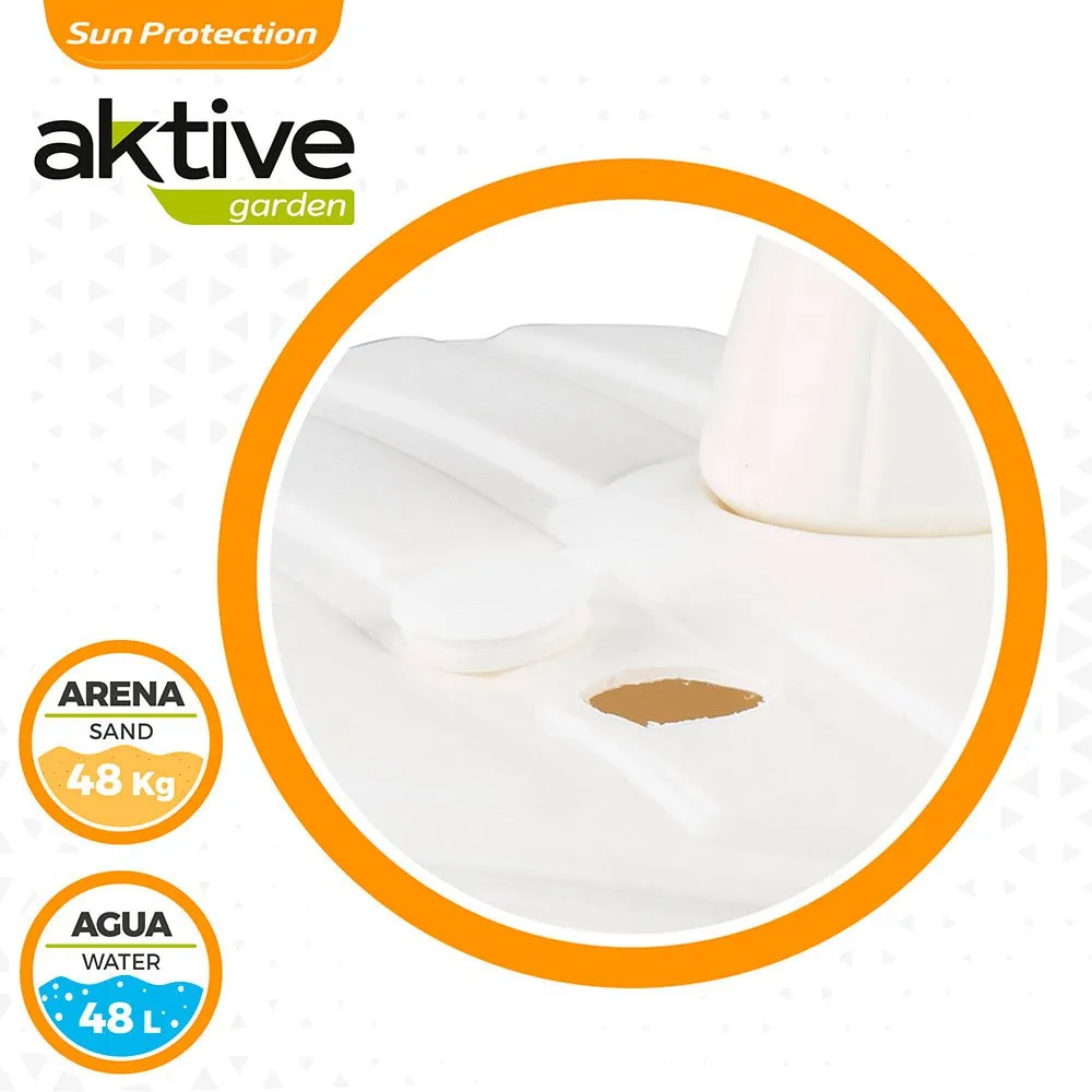 Aktive -parasollfot 48kg 56x56x40 Cm unisex, White, One Size
