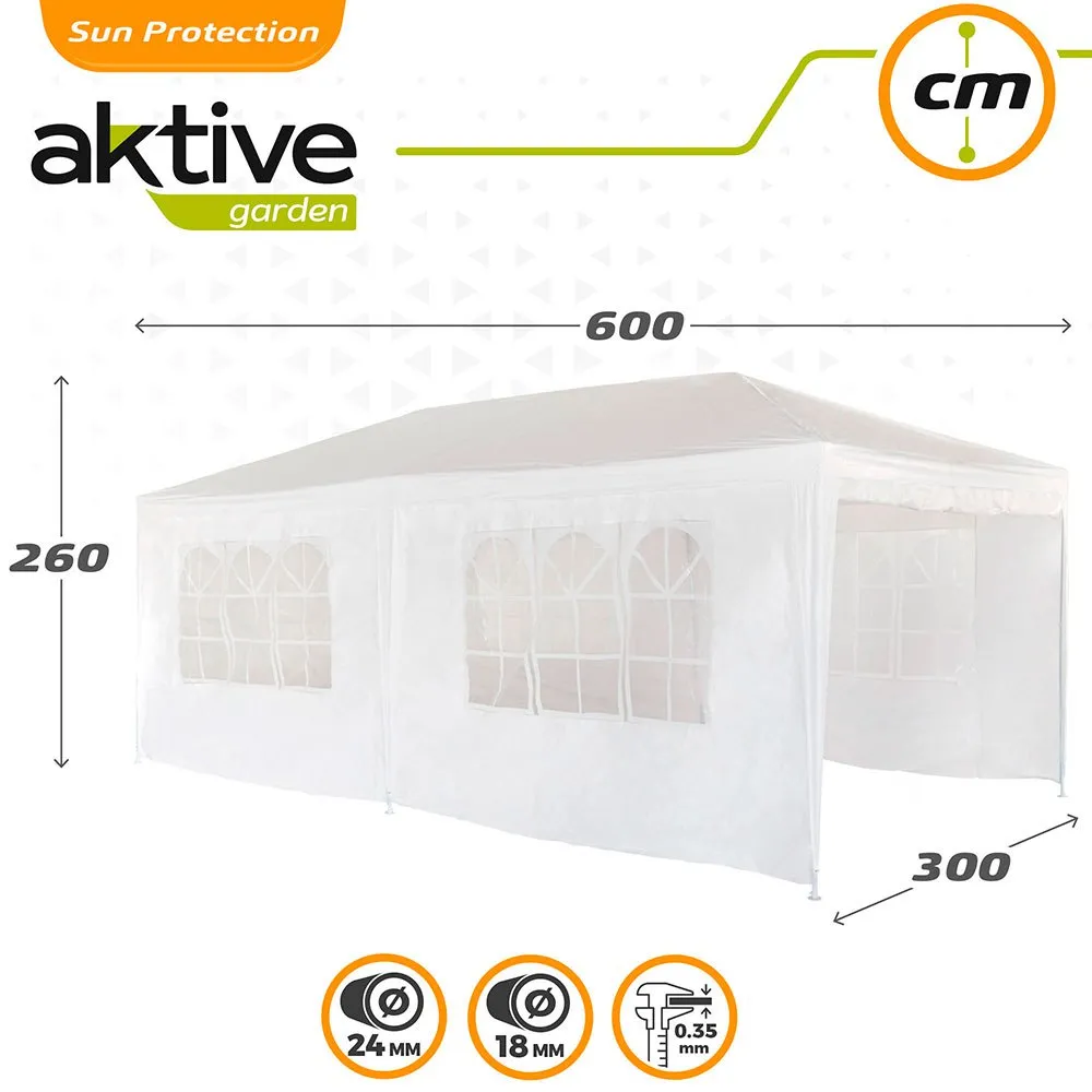 Aktive Polyester Hopfällbart Tält 300x600x260 Cm unisex, White, One Size Aktive Polyester Hopfällbart Tält 300x600x260 Cm unisex, White, One Size