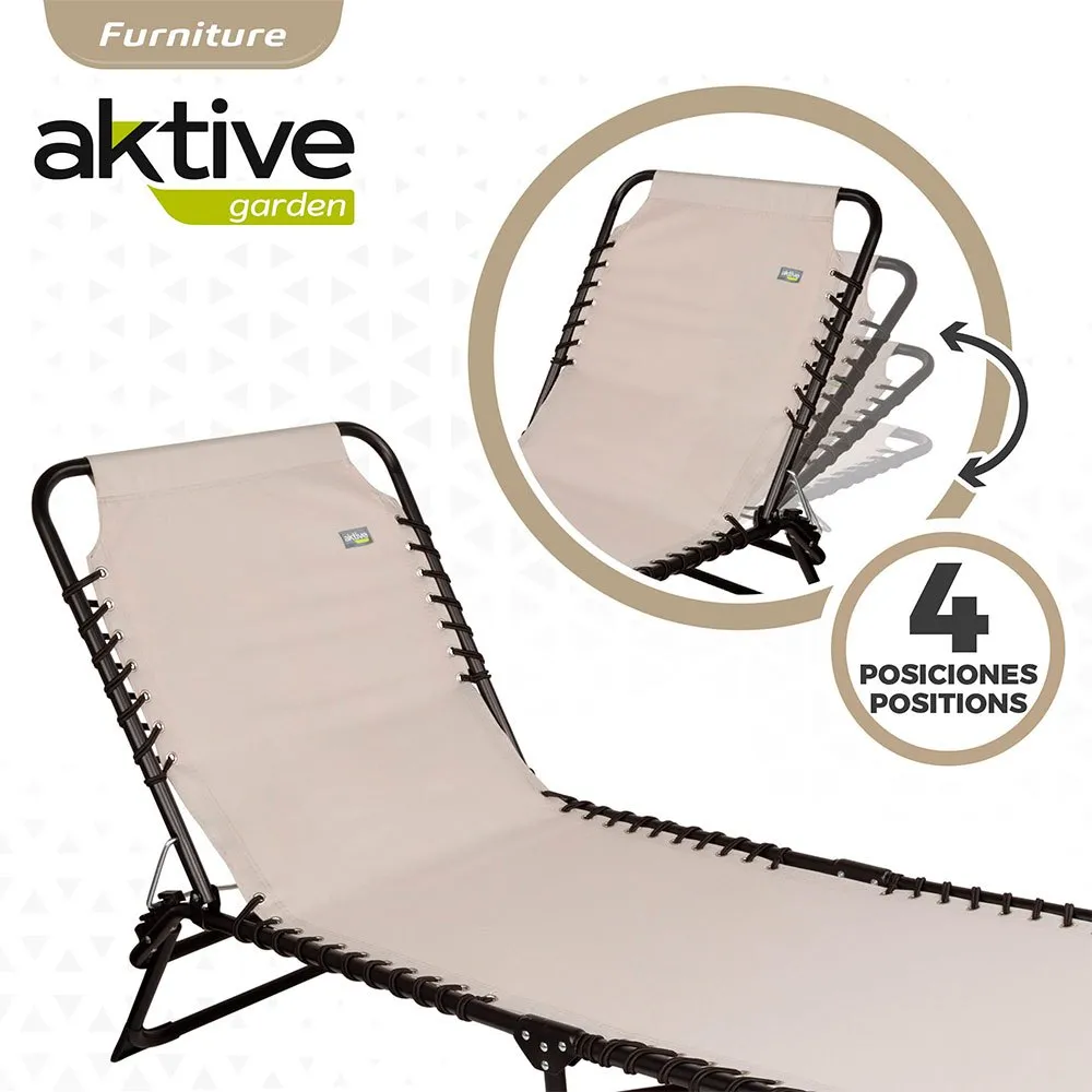 Aktive Polyester Solstolar 59x190x30 Cm unisex, Cream, One Size