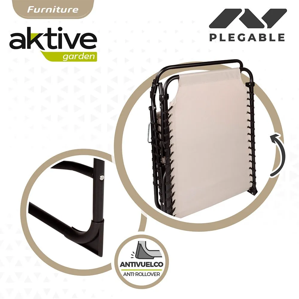 Aktive Polyester Solstolar 59x190x30 Cm unisex, Cream, One Size