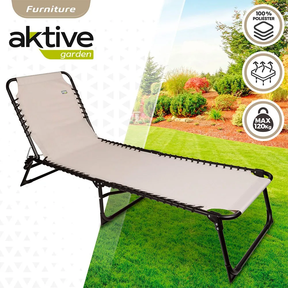 Aktive Polyester Solstolar 59x190x30 Cm unisex, Cream, One Size