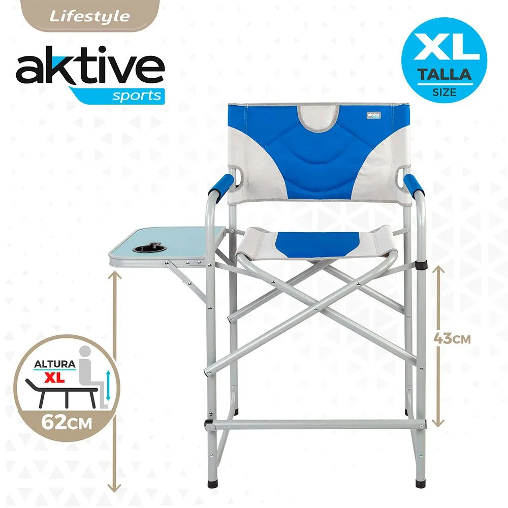 Aktive Regissörsstol Xl unisex, Blue / white, 60 x 57 x 103cm