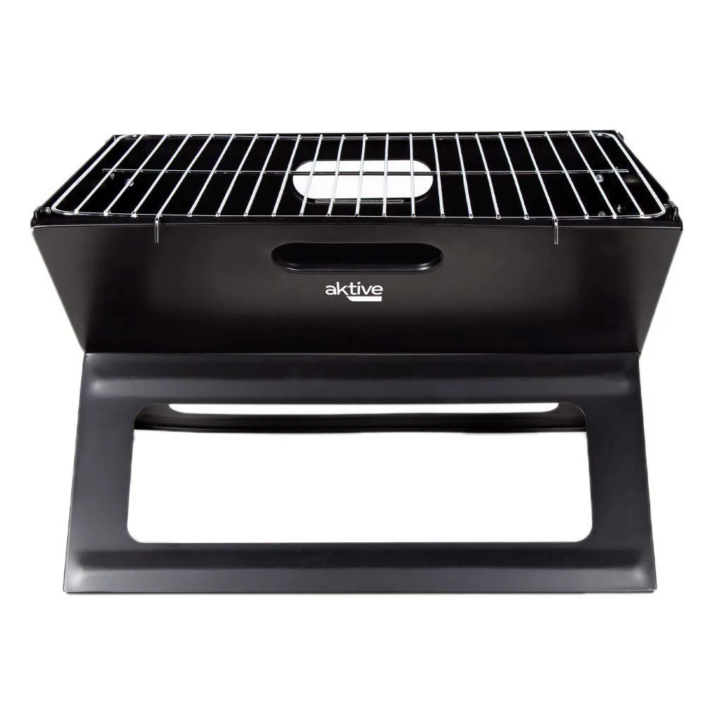 Aktive Rektangulär Bärbar Hopfällbar Grill Refurbished unisex, Black, 45 x 30cm