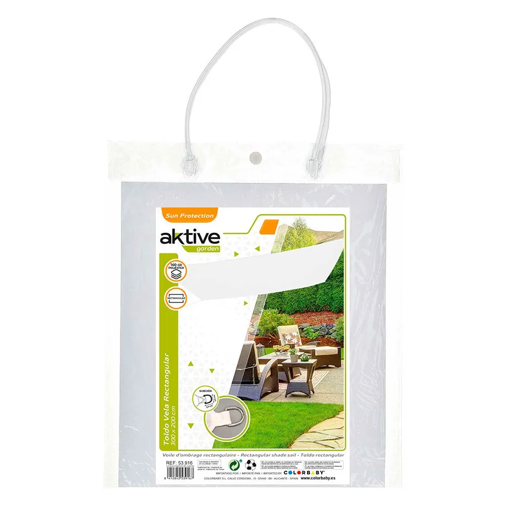 Aktive Rektangulär Solskärm Med Uv50-skydd 200x300 Cm unisex, White, One Size Aktive Rektangulär Solskärm Med Uv50-skydd 200x300 Cm unisex, White, One Size