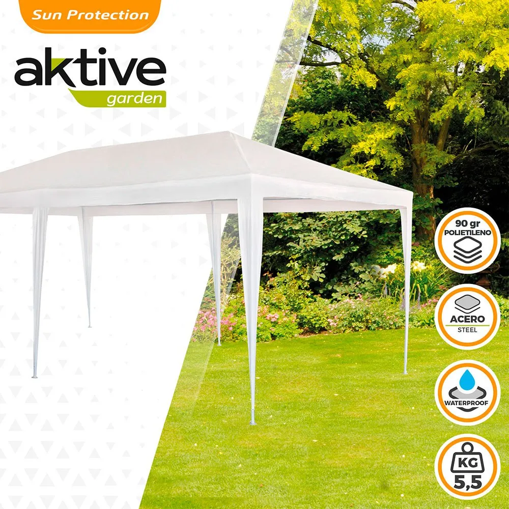 Aktive Rektangulärt Lusthus I Plast 300x600x255 Cm unisex, White, One Size