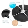 Aktive Rund Påfyllningsbar Parasollfot I 4 Delar unisex, Black, 48 x 48 x 7.5cm