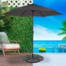 Aktive Rund Påfyllningsbar Parasollfot I 4 Delar unisex, Black, 48 x 48 x 7.5cm