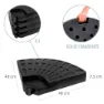 Aktive Rund Påfyllningsbar Parasollfot I 4 Delar unisex, Black, 48 x 48 x 7.5cm