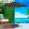 Aktive Rund Påfyllningsbar Parasollfot I 4 Delar unisex, Black, 48 x 48 x 7.5cm