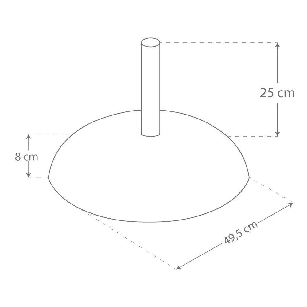 Aktive Rund Parasollfot I Betong 35-48 Mm unisex