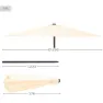 Aktive Sexkantig Parasoll 250 Cm unisex, Beige, One Size