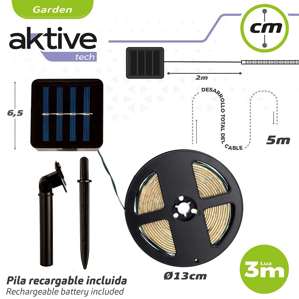 Aktive Självhäftande Flerfärgade Led-lister Med Solcellsdrift unisex, Multicolor, One Size