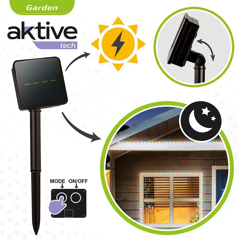Aktive Självhäftande Flerfärgade Led-lister Med Solcellsdrift unisex, Multicolor, One Size