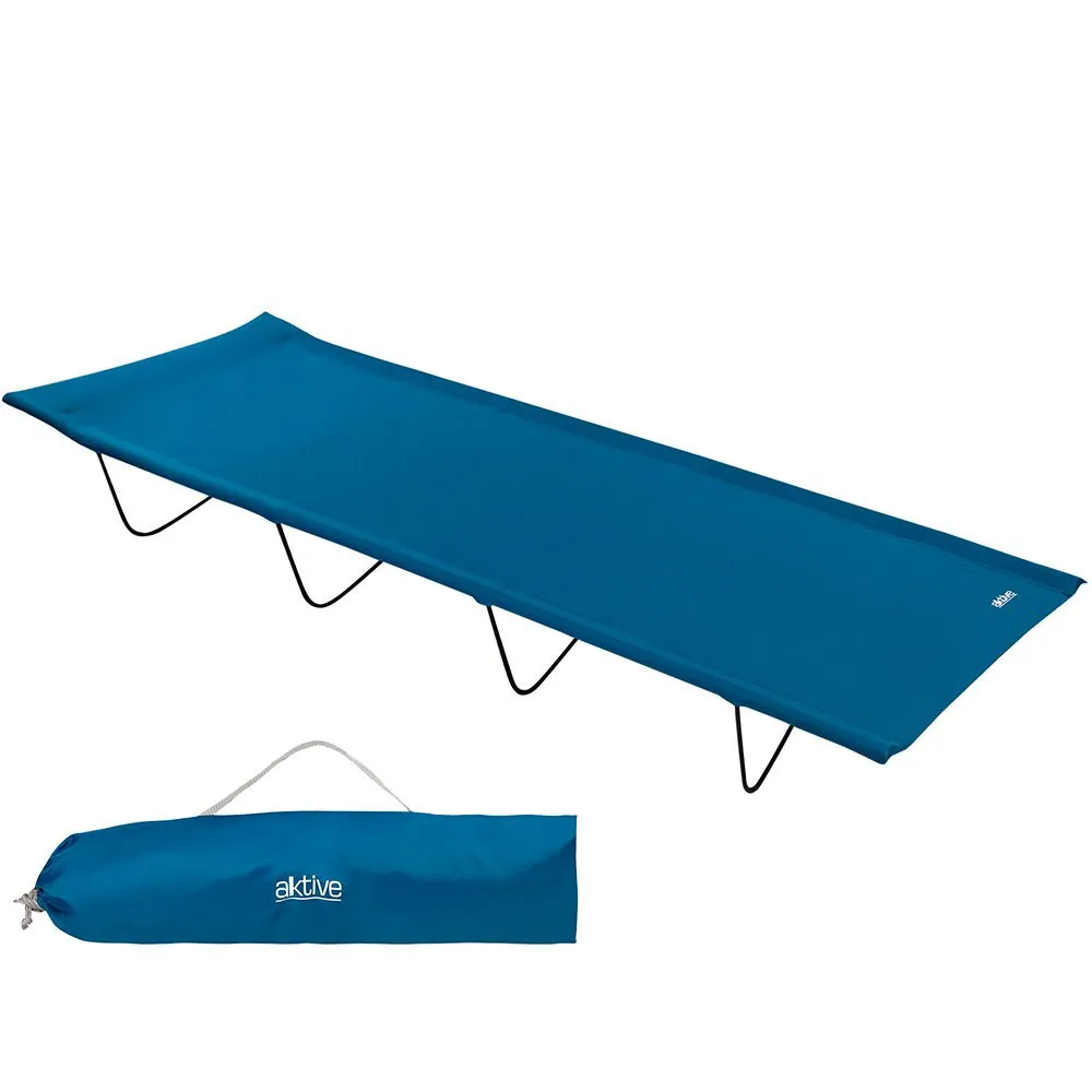 Aktive Stål Lättviktig Hopfällbar Campingsäng, Navy, One Size