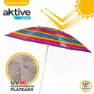 Aktive Strandparasoll Med Ventilation Och Uv50-skydd 200 Cm unisex, Multicolor stripes, One Size