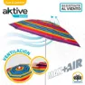 Aktive Strandparasoll Med Ventilation Och Uv50-skydd 200 Cm unisex, Multicolor stripes, One Size