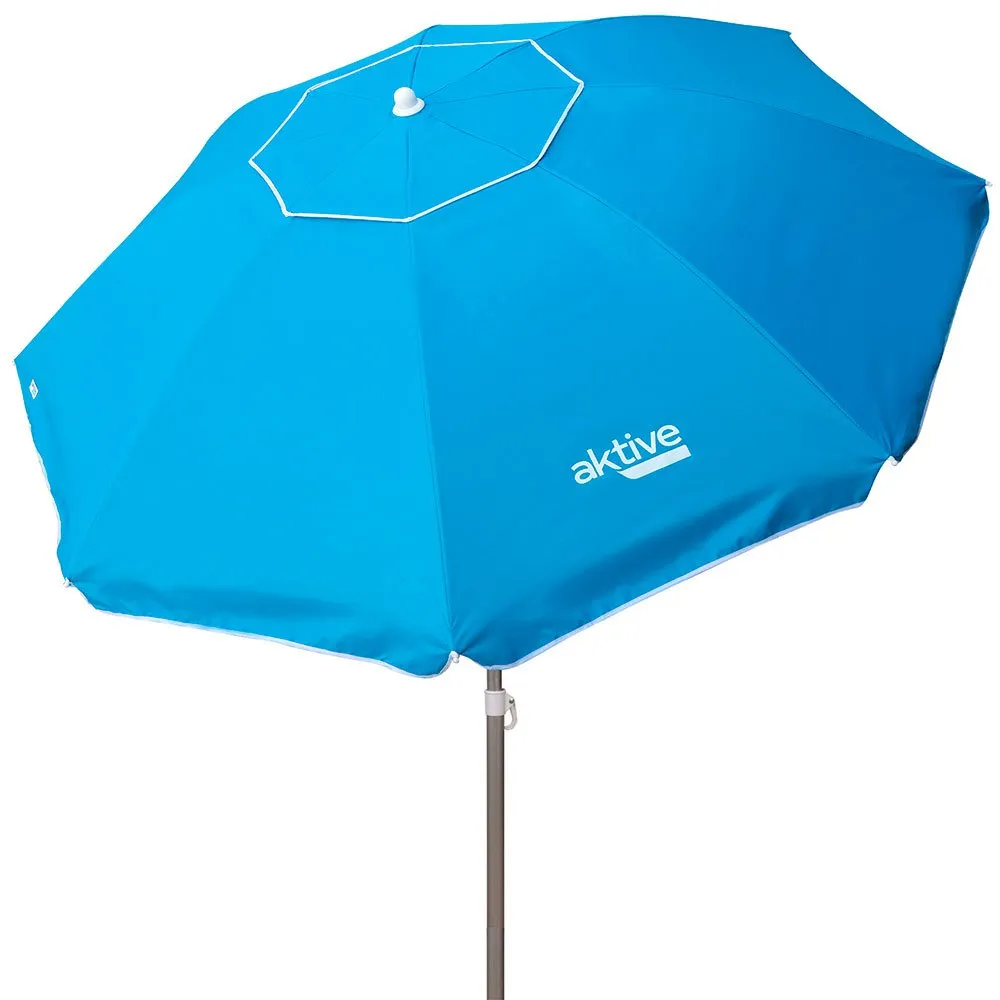 Aktive Strandparasoll Uv50-skydd 200 Cm unisex, Blue, One Size