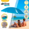 Aktive Strandparasoll Uv50-skydd 200 Cm unisex, Blue, One Size