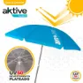 Aktive Strandparasoll Uv50-skydd 200 Cm unisex, Blue, One Size