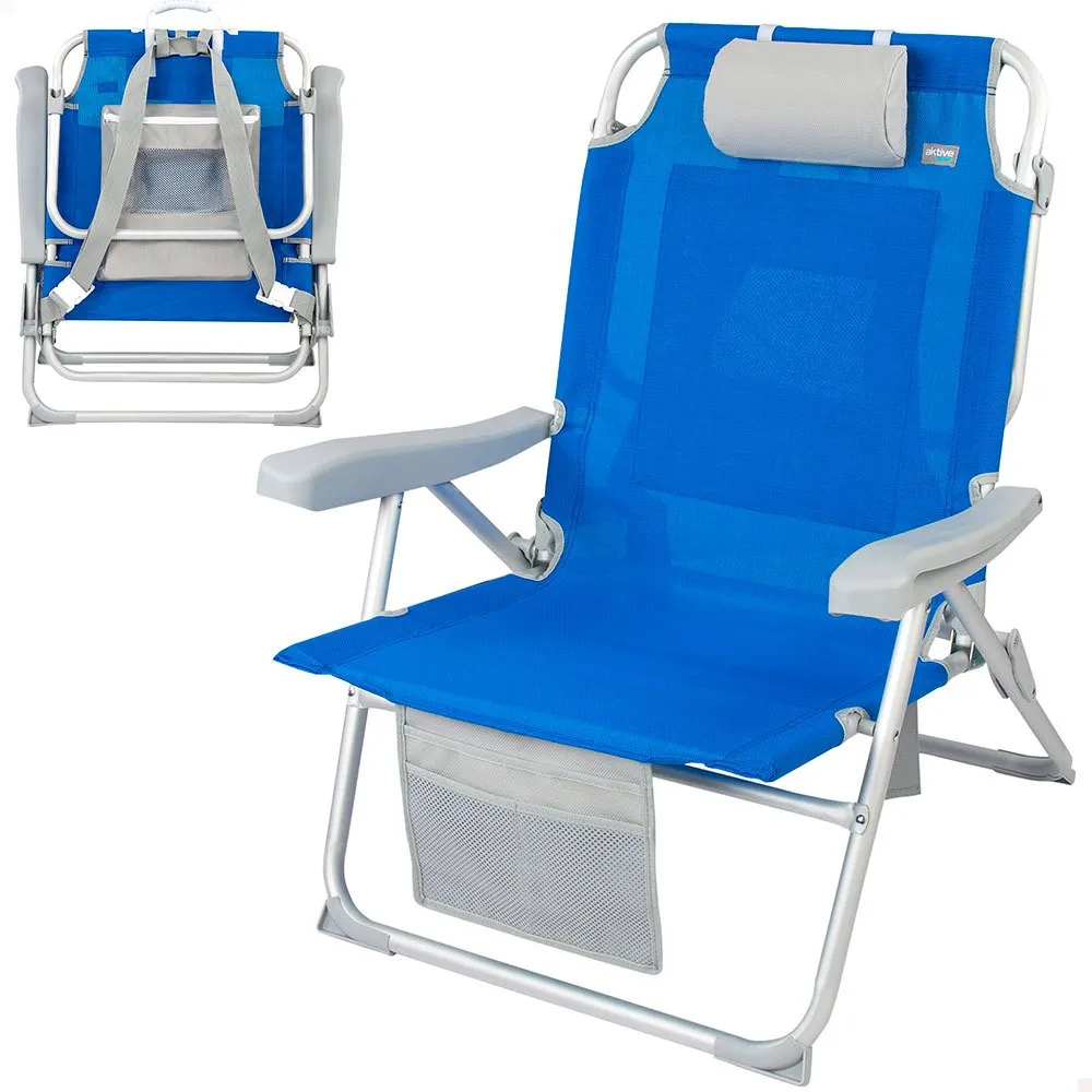Aktive Strandryggsäcksstol Xxl unisex, Blue, 67.5 x 70.5 x 86cm