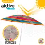 Aktive Sun&confort Ø Vindtätt Uv50 Strandparasoll Med Justerbar Stång 220cm unisex, Multicolor stripes, One Size