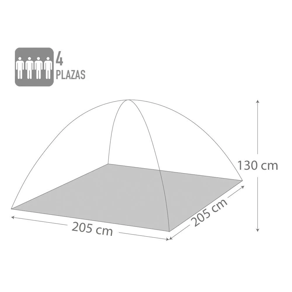 Aktive Tält unisex, Silver, 4 Platser