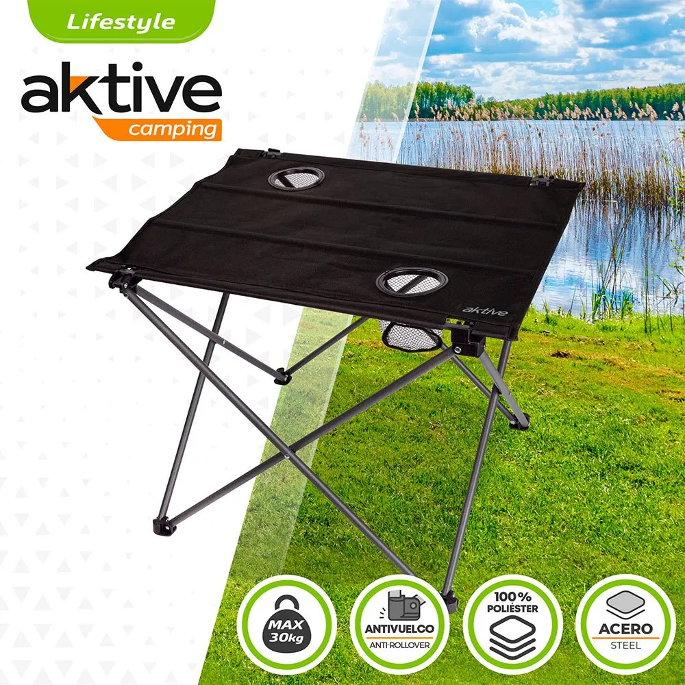 Aktive Textil Fällbord 61x53x51 Cm unisex, Black, One Size