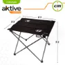Aktive Textil Fällbord 61x53x51 Cm unisex, Black, One Size