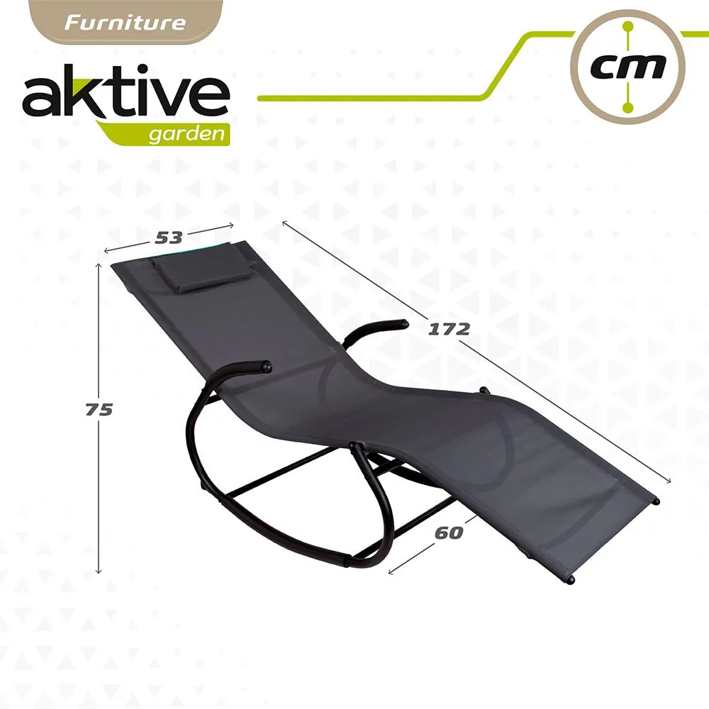 Aktive Textil Solsäng 60x172x75 Cm unisex, Black, One Size Aktive Textil Solsäng 60x172x75 Cm unisex, Black, One Size
