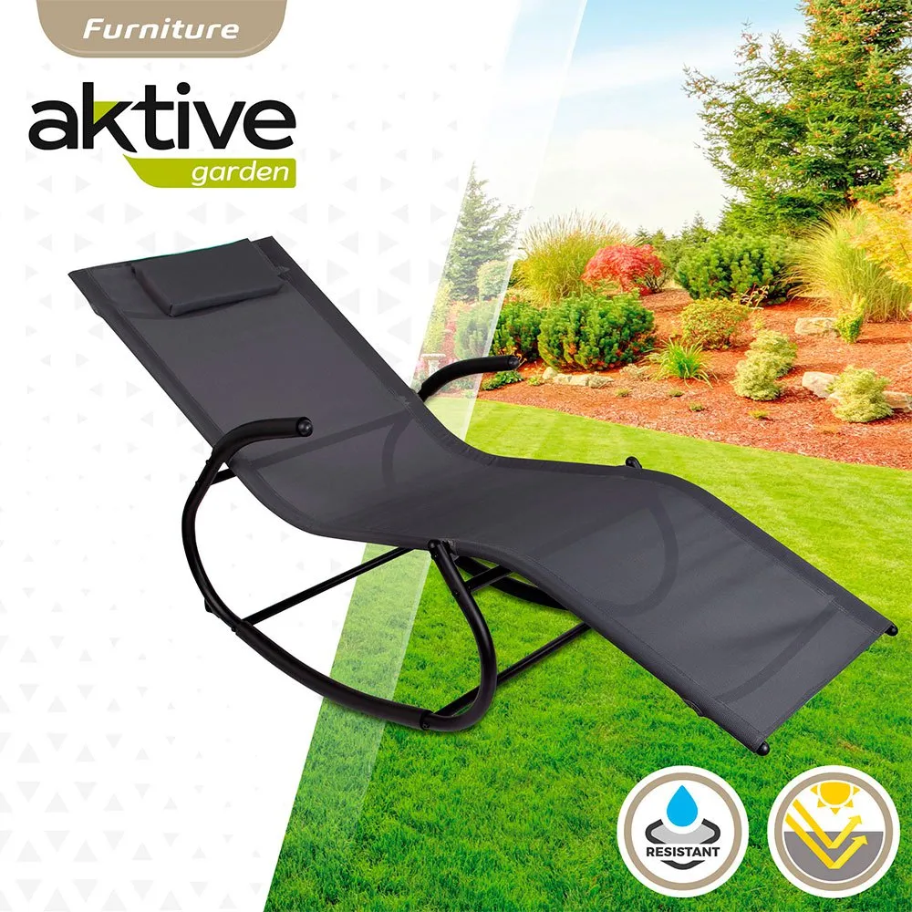 Aktive Textil Solsäng 60x172x75 Cm unisex, Black, One Size Aktive Textil Solsäng 60x172x75 Cm unisex, Black, One Size