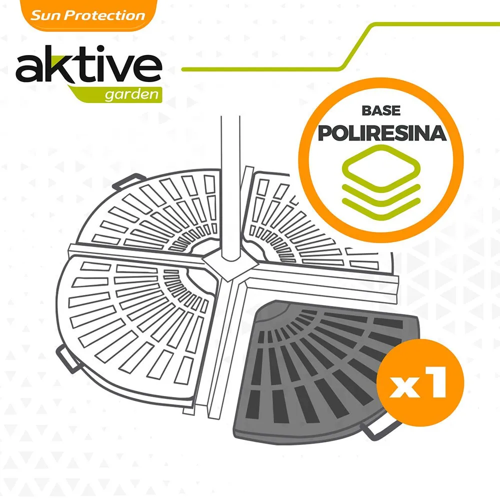 Aktive Triangulär Parasollfot I Polyresin unisex, Black, 47 x 64 x 4cm Aktive Triangulär Parasollfot I Polyresin unisex, Black, 47 x 64 x 4cm