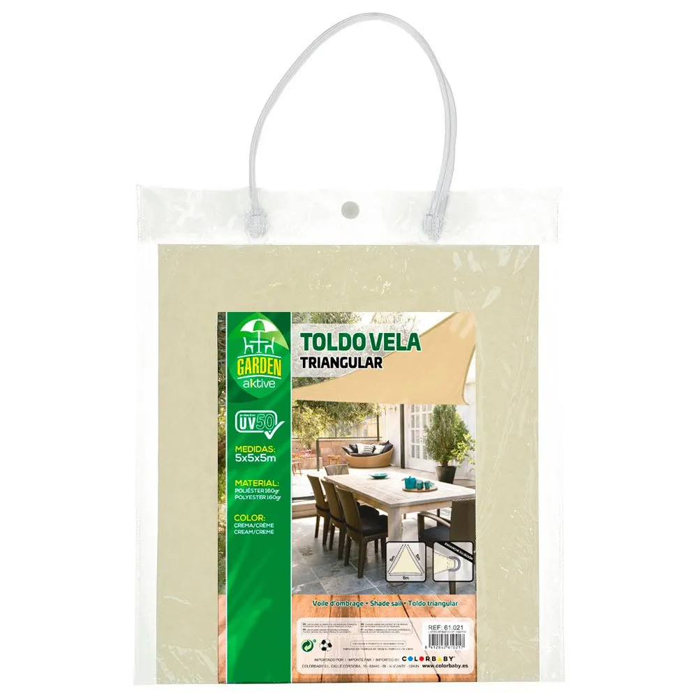 Aktive Triangulärt Solsegel Med Uv50-skydd 500x500x500 Cm unisex, Beige, One Size