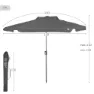 Aktive Uv50 Hexagon Paraply 230 Cm unisex, Black, One Size