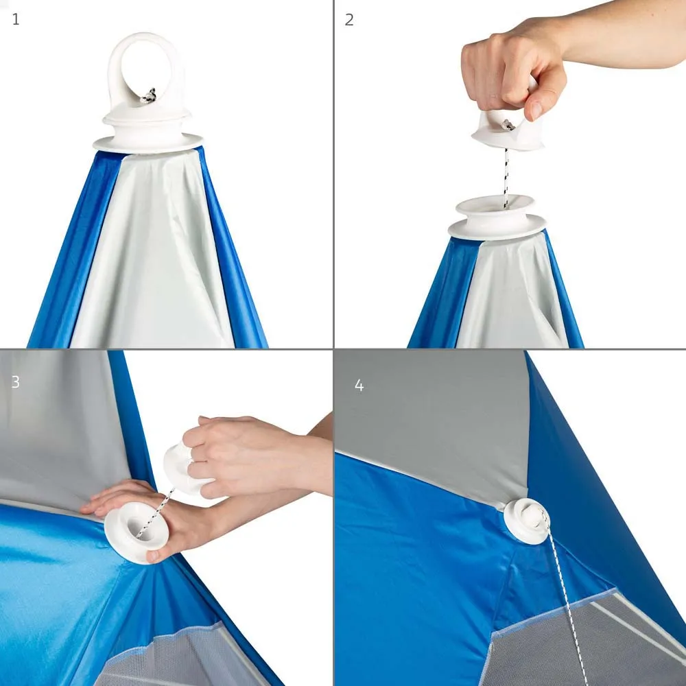 Aktive Uv50 Pop-up Vindskydd Och Strandtält 145x148x103 unisex, Royal / clear / grey, One Size