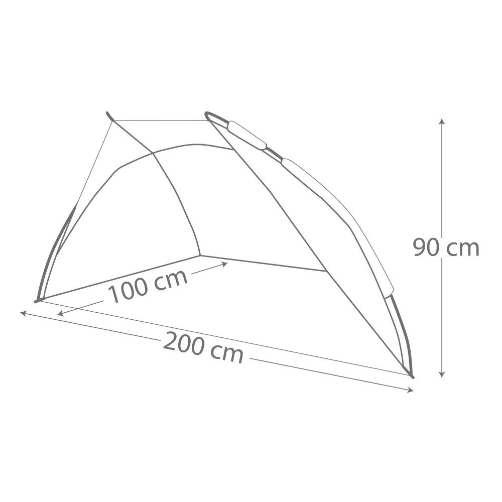 Aktive Vindrutetält unisex, Grey, 200 x 100 x 90cm