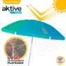 Aktive Vindtätt Strandparasoll Med Uv50-skydd 220 Cm Refurbished unisex, Multicolor panel, One Size