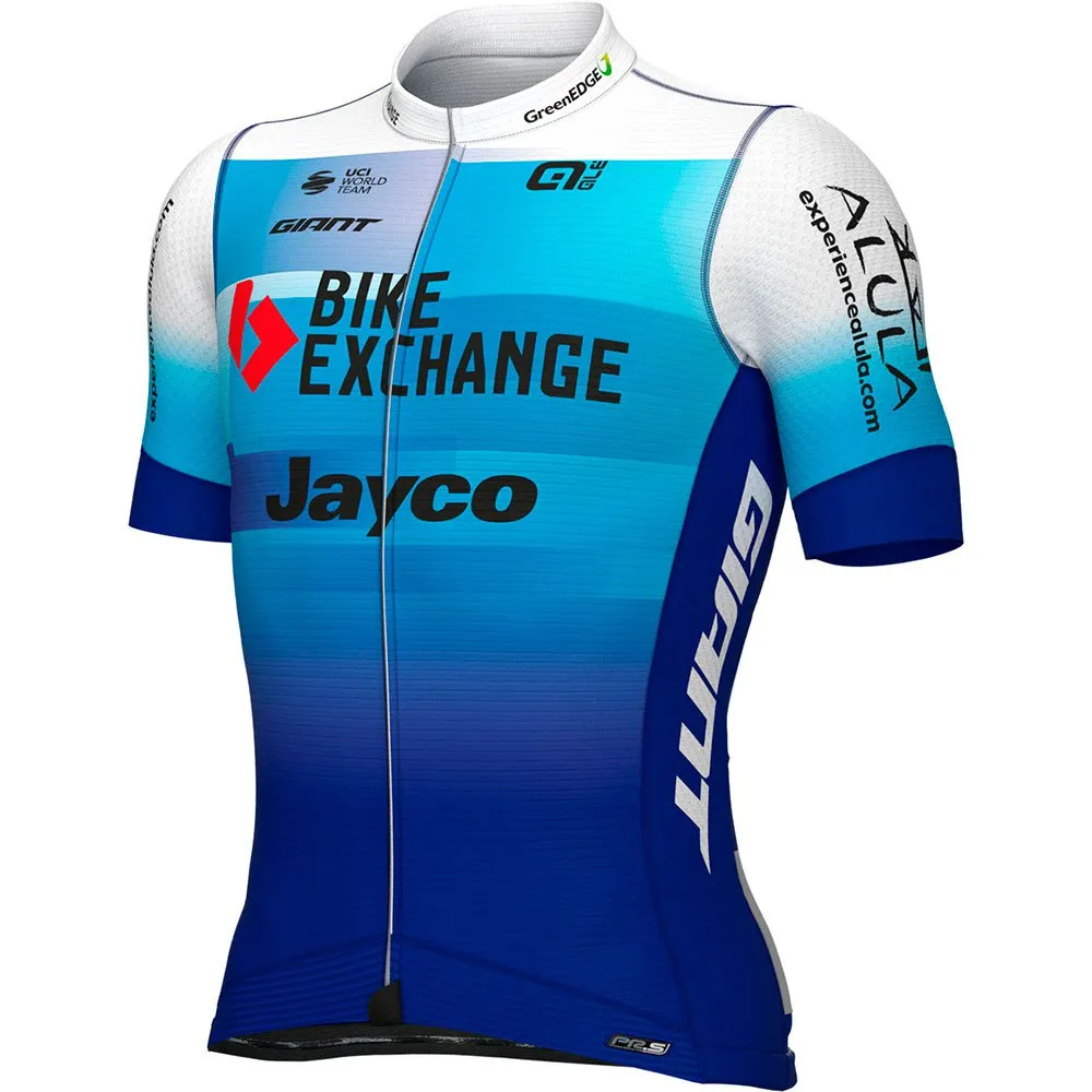 Alé Bike Exchange Pr Korta ärmar Cykeltröja, Light blue / white