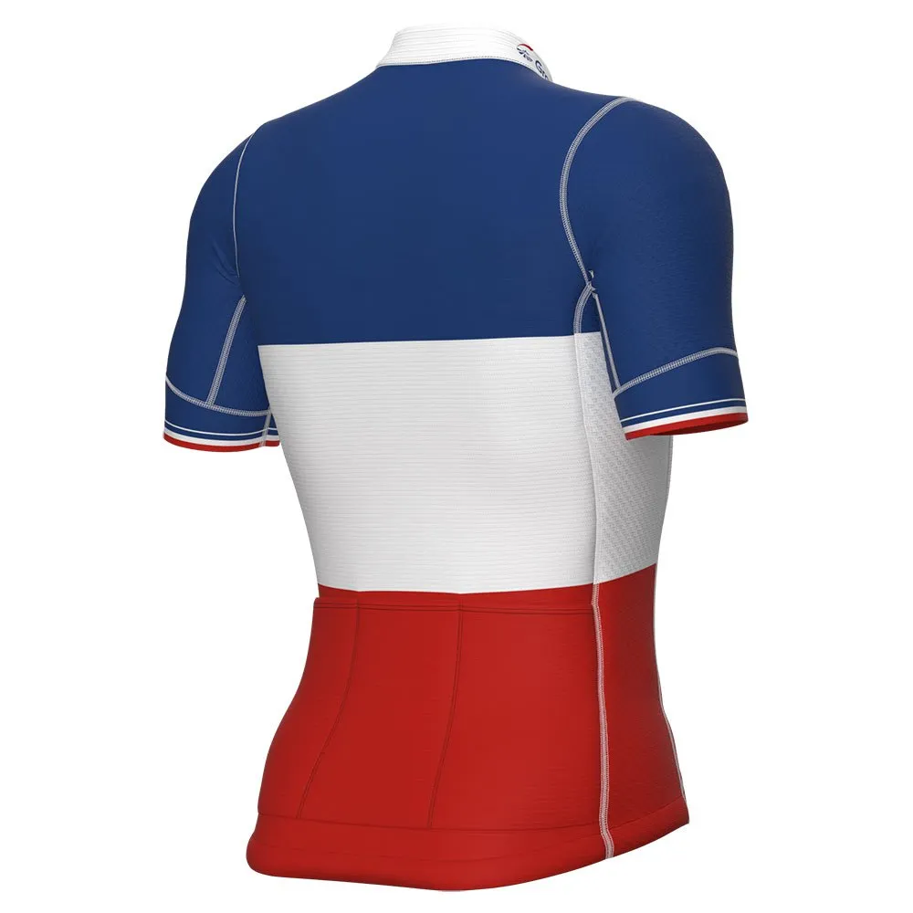 Alé Groupama Fdj Champion France Pro 2023 Korta ärmar Cykeltröja