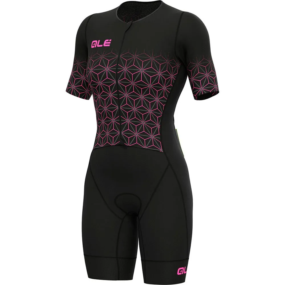 Alé Maui Kortärmad Triathlondräkt female, Black